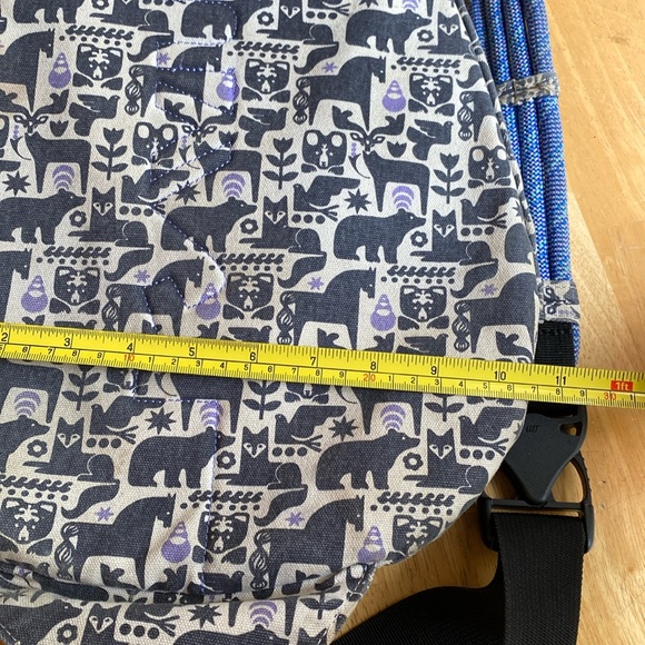 KAVU Canvas Backpack Bag, 17x10”, Three Zip Section, pre-owned - Picture 5 of 13